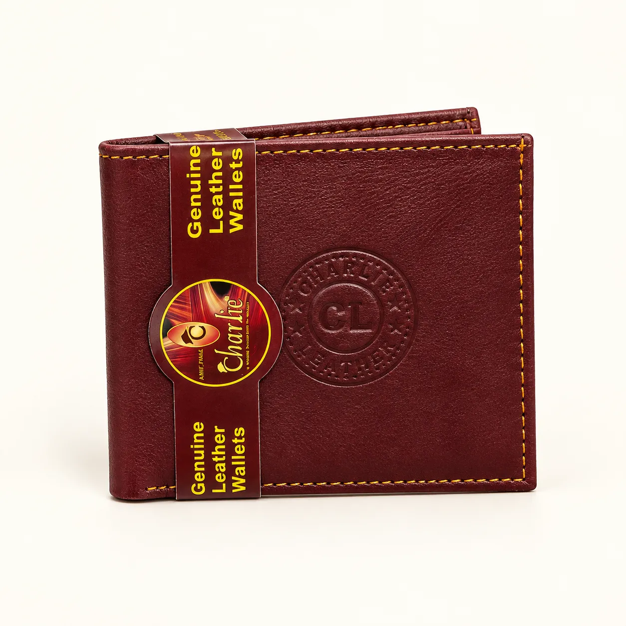 Charlie Medallion Crest Genuine Leather Bi-Fold Wallet - view 2